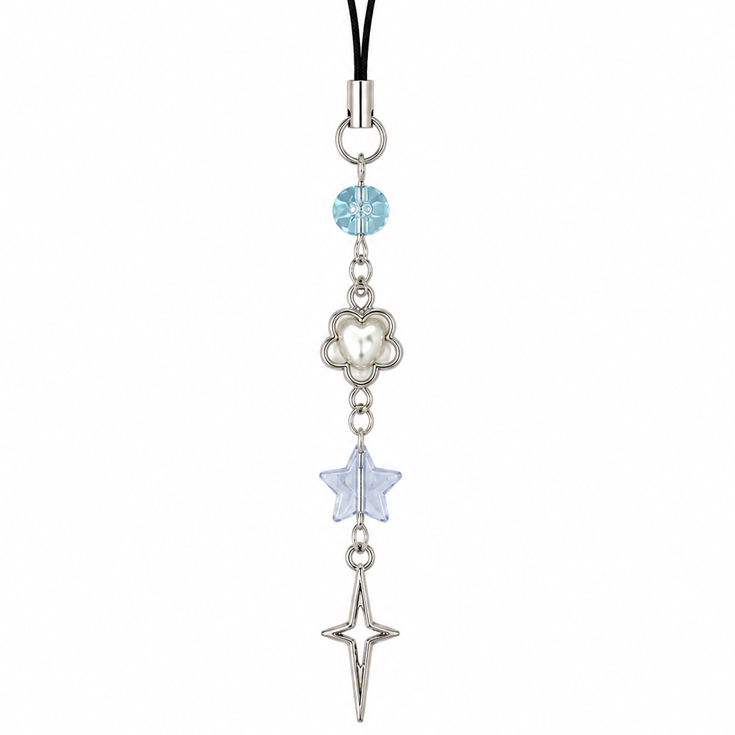 Frosted phone charm