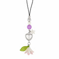 violet bell phone charm